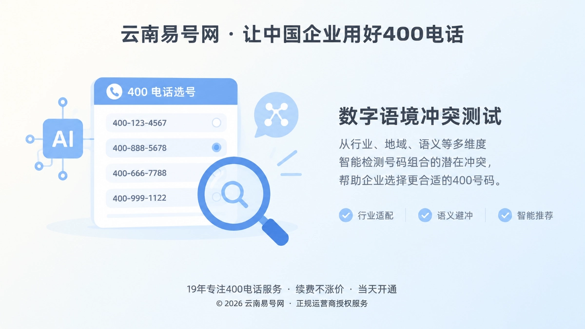 2026年400电话选号指南：避开数字语境冲突