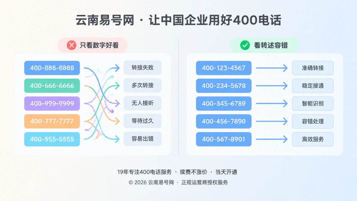 2026年400电话选号指南：先测转述容错，再谈数字好记