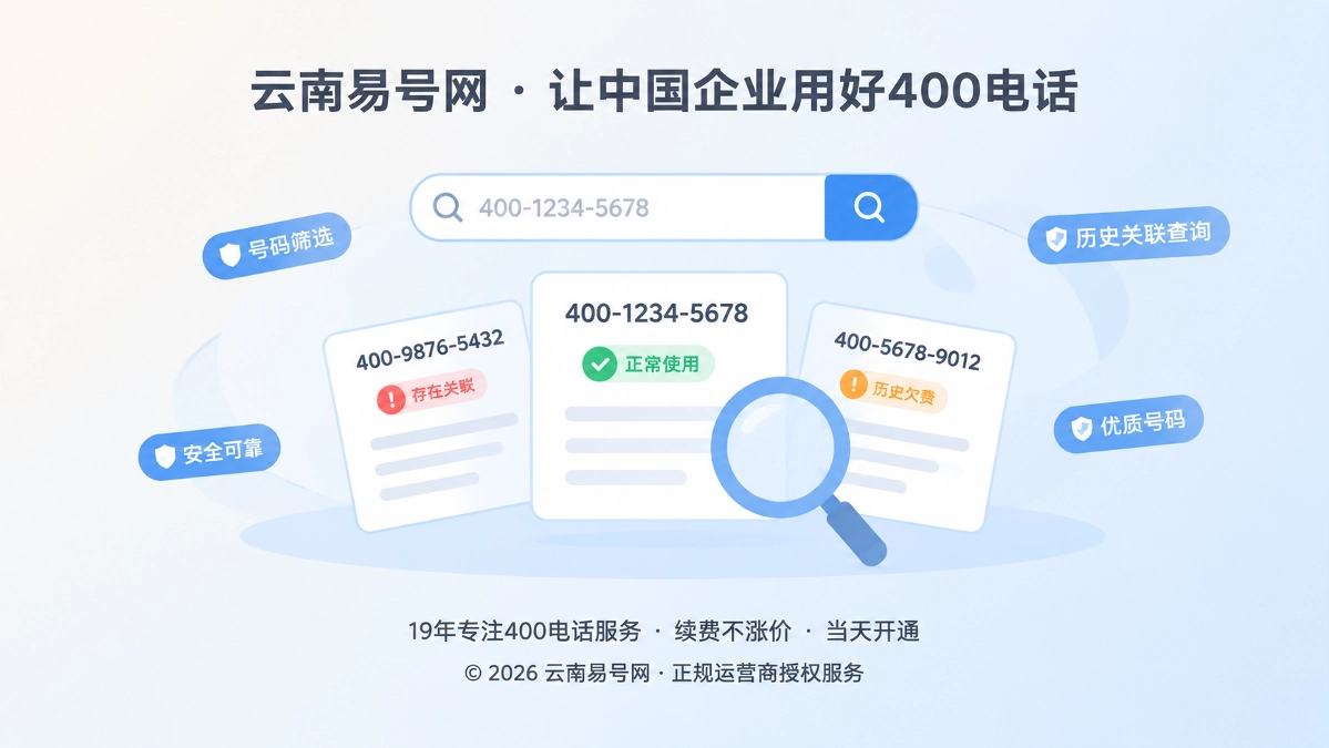2026年400电话选号指南：先查数字履历再绑定品牌