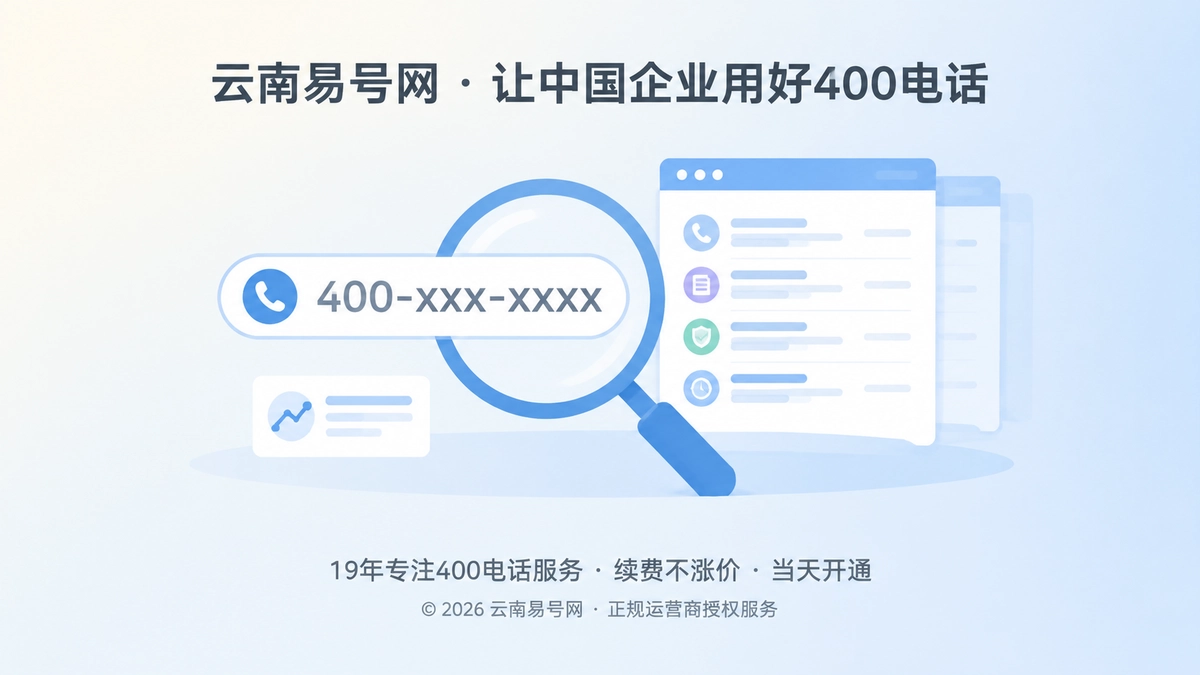 2026年400电话选号指南：先查号码历史数字足迹，再确定品牌入口