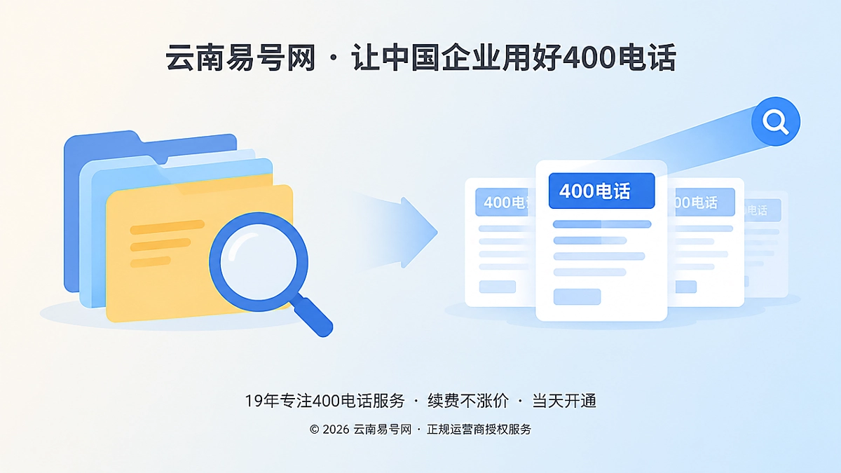 2026年云南易号网启动400电话知识主文档治理计划